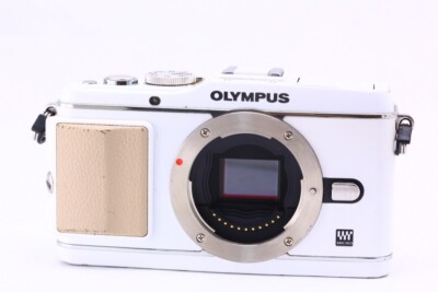 Olympus PEN E-P3 White 12.3MP Digital Camera Body English Language 