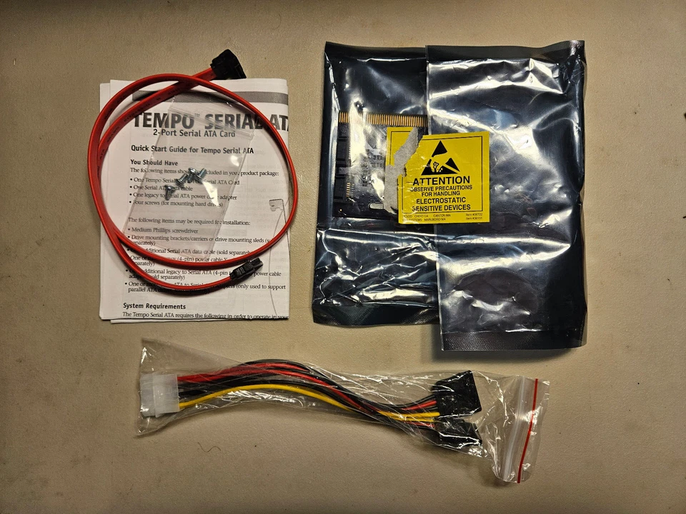 Sonnet Tempo Sata Serial ATA PCI Card with Box for PowerMac G3 G4 Beige - Image 4 of 4