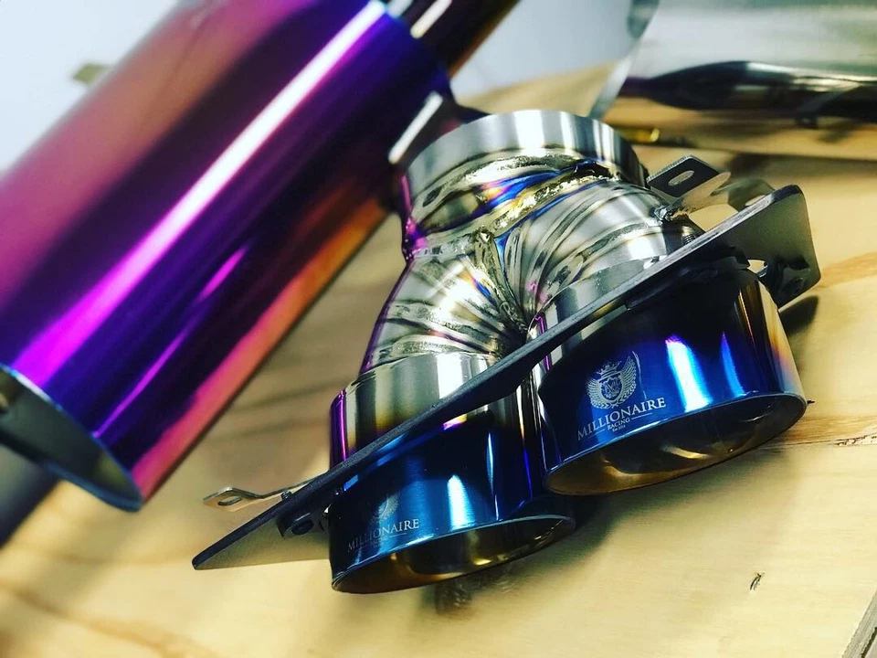 LAMBORGHINI GALLARDO TITANIUM QUAD RACING EXHAUST TIPS by Millionaire Racing! - Image 2 of 4