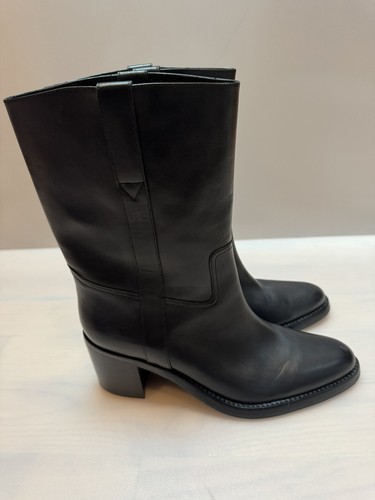 Jeffrey Campbell Desert Me Stacked Western-Inspired Mid-Calf Boot Black New 11.0 - Picture 7 of 12