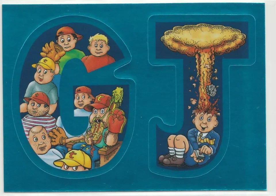 Vintage 2006 Garbage Pail Kids ANS5 Alphabet Stickers G J GPK Series 5