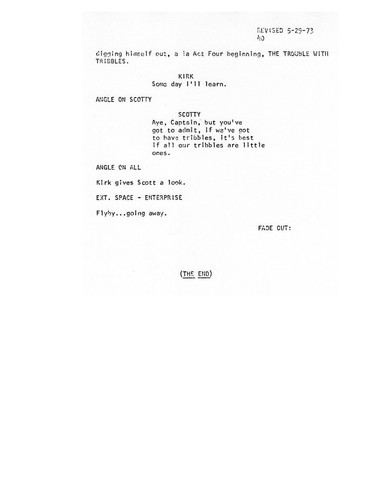 Animated Star Trek TV Script "More Tribbles, More Troubles" (4/23/73) - Reprint - Picture 8 of 10
