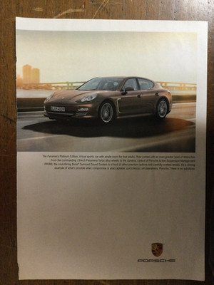Misc 4872 Advertisement 2013 Porsche Panamera Platinum Edition January 2013
