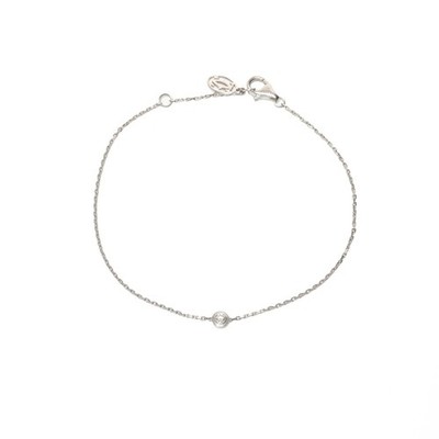 Authentic CARTIER Damour Bracelet PGI Au750 White Gold bracelet Silver  WS27835