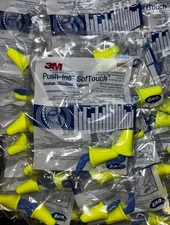 20 Pair 3M Push-Ins SofTouch Earplug    20 Pairs E-A-R Earplugs UNCORDED