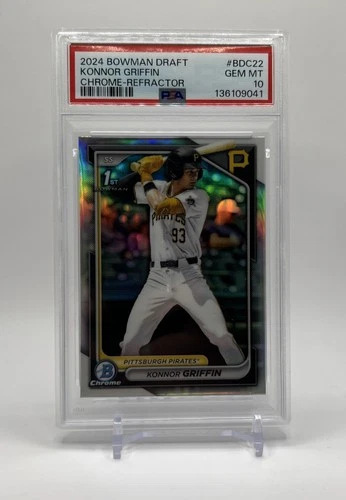 Konnor Griffin PSA 10 2024 Bowman Draft Chrome Refractor 1st Gem Mint Rookie RC