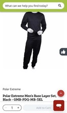 3 XL Polar Extreme 2 Piece Mens Top And Bottom Thermal Base Layer Set New