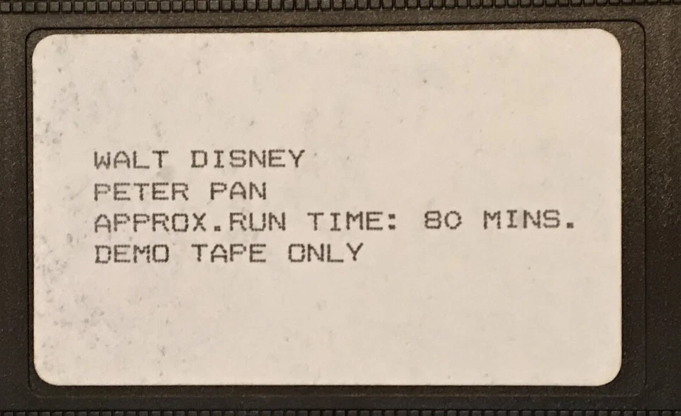 Peter Pan VHS Clamshell (Demo VHS 1990) Screener Promo Black Diamond RARE!!! - Image 3 of 4