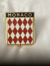 Rare Vintage Drago Paris Collectible Monaco 50s Cloisonne Car Badge For Grille