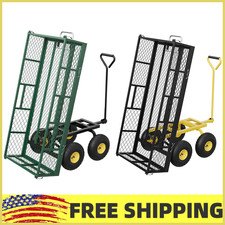   900LB Heavy Duty Utility Outdoor Garden Cart w/10"Tires for Yard,Removable Sid
