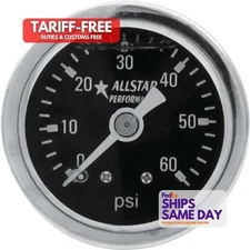 Allstar ALL80204, One 1.5In Gauge 0-60 Psi Liquid Filled Performance Racing Part