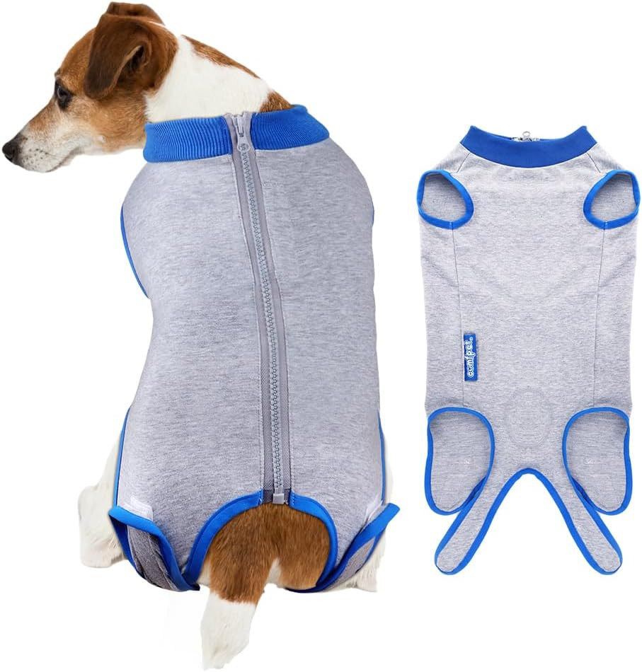 Recovery Suit per Cani Gatti, Body per Cani Dopo Op Con Cerniera, Tuta Recupero 