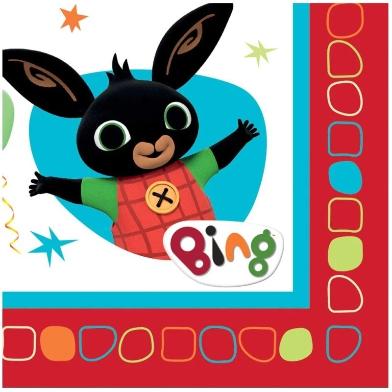 KIT FESTA BING  BICCHIERI TOVAGLIOLI E CIALDA ADDOBBI PER TAVOLA COMPLEANNO - Immagine 3 di 4