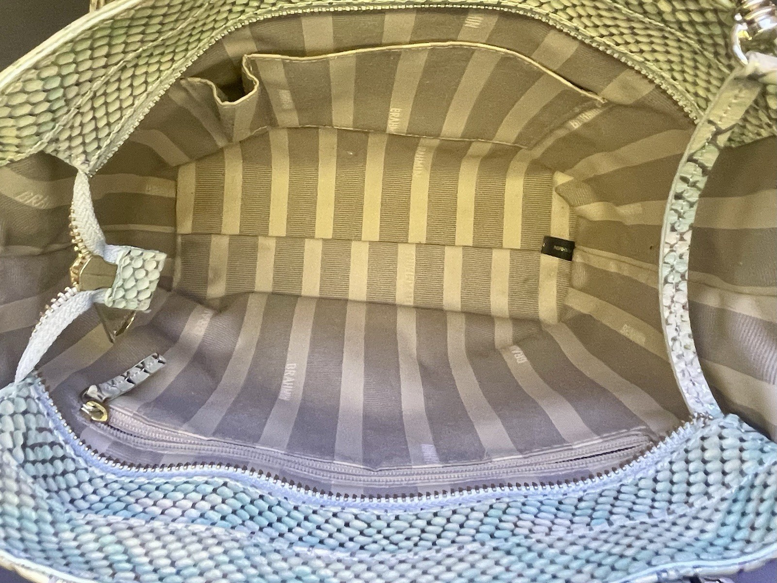 Brahmin Harrison Carryall Opal Seville Python Lea… - image 17