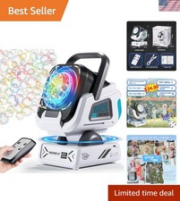 Upgraded Bubble Machine with RGB Lights - Remote Controlled, Rechargeable Fun