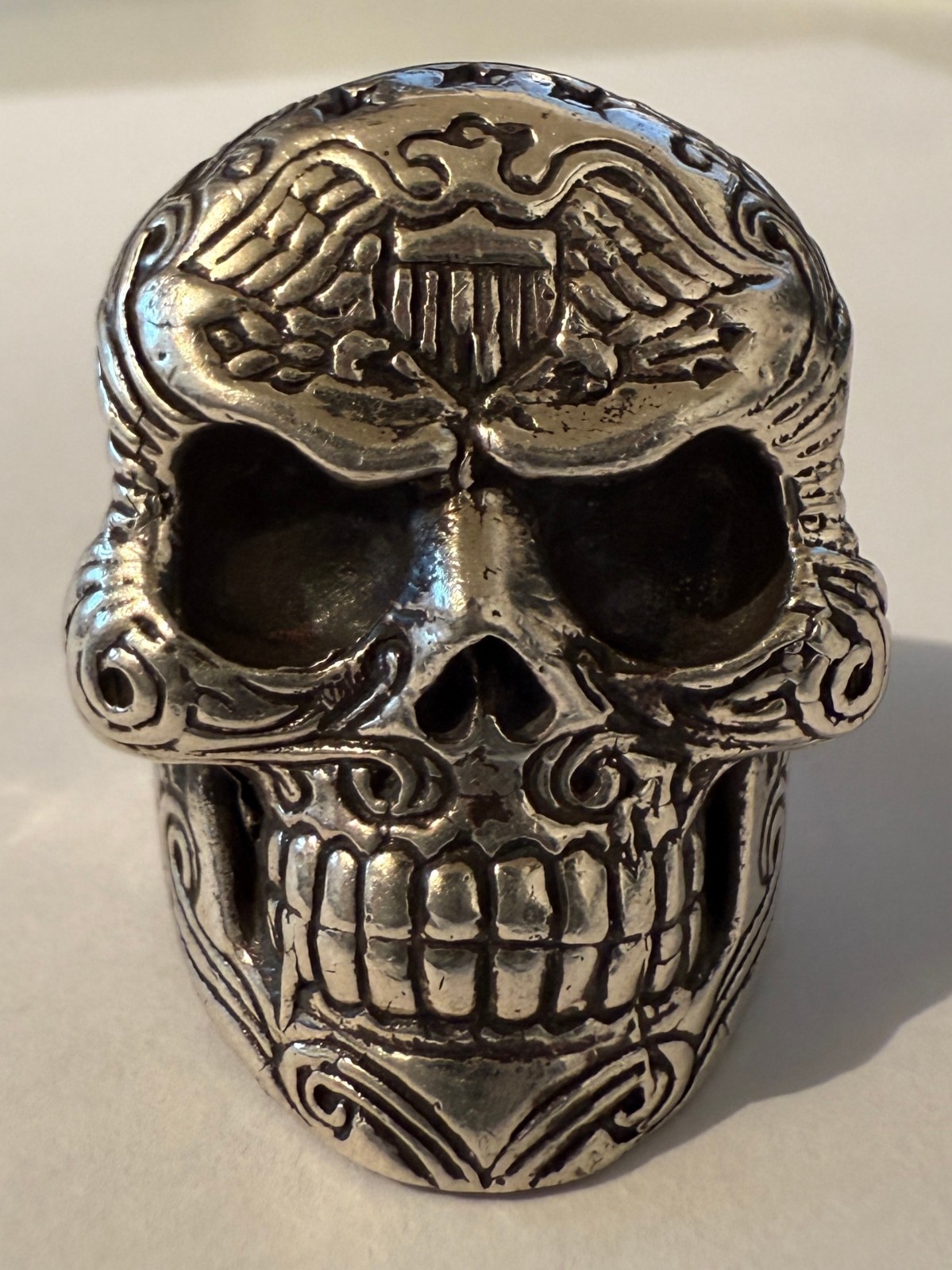 King Baby Studio XL Skull Ring (925)  Size 10 💀 *SUPER RARE DESIGN* HEAVY *SALE