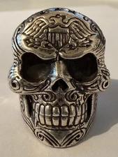 King Baby Studio XL Skull Ring (925)  Size 10 💀 *SUPER RARE DESIGN* HEAVY *SALE