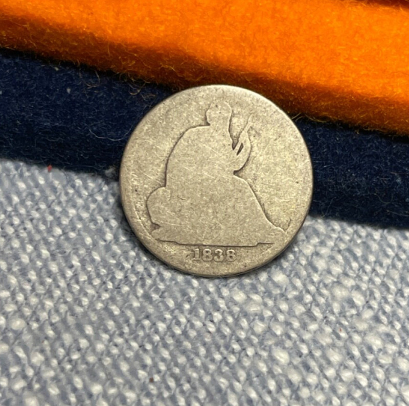 (#100411) US Type: 1838 O dime.    AG