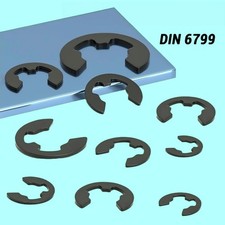 External E-Clips Retaining Washers 1.2mm - 24mm All Sizes Din6799 C-Clip Circlip