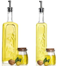 Ölflasche Ölspender Olivenölflasche Glas 0,5 + 1 L Essig Set Spülmaschinenfest