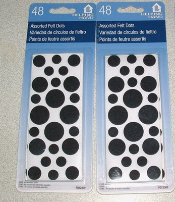 96 pcs Felt dot Pads Peel & Stick Various Size Circles ,craft s , & household