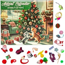Christmas Cat Advent Calendar 2025-24 Days of Interactive 12" x 10", Toys
