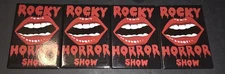 Lot of Four Magnets Featuring The Iconic Lips From The Rocky Horror Show. 2.5 In
