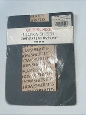 Queen Size Tan Ultra Sheer Fashion Pantyhose Fits 3X-4X Up to 250 lbs