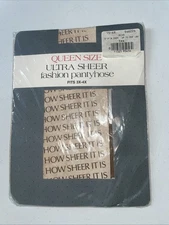 Queen Size Tan Ultra Sheer Fashion Pantyhose Fits 3X-4X Up to 250 lbs