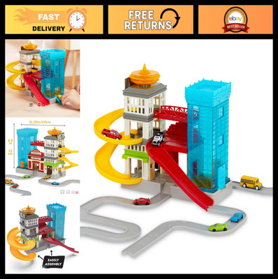 60-Piece Big City Cruisin' Fleet Playset - Toy Cars, Buildings, Ramp & Tracks -