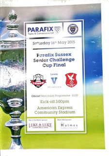 LEWES V WHITEHAWK AT BRIGHTON & HOVE ALBION FC 16/5/2015 SUSSEX CUP FINAL #EXC#