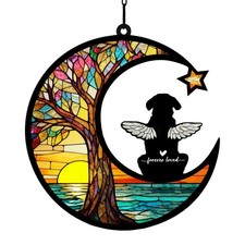 Personalized Loss of Dog Sympathy Gift, Custom Dog Memorial Suncatcher, Dog M...