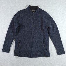 Pendleton Wool Sweater Men s Large Washable Full Zip Jacket Blue Heather