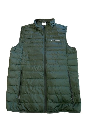 Mens COLUMBIA Green Mckay Lake 650 Down Puffer Vest Sz M