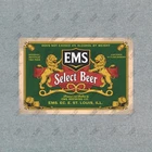 Vintage EMS Beer Metal Sign St. Louis Brewery Collectible Retro #248973