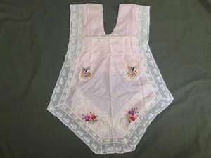 WWI Souvenir of France Silk Apron Allies Liberation Sweetheart Lace Duck Vintage