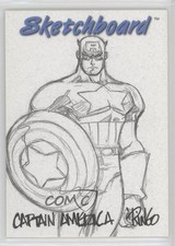 1998 SkyBox Marvel Creators Collection White Captain America #4 Sketch 00ob