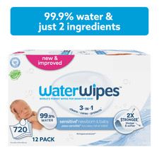 WaterWipes Sensitive Baby Wipes 99.9 Water Unscented 720 Ct FREE SHIP