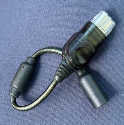 Original Xbox Controller Breakaway Cable Adapter OEM Clear Green Dongle