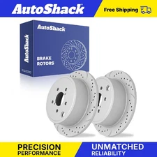 Rear Drilled Slotted Brake Rotors Pair for Subaru Outback Forester Impreza