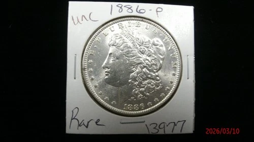 1886-P UNC MORGAN SILVER DOLLAR #3977