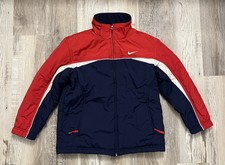 Vintage Nike Puffer Jacket Reversible Youth Size Medium Red Blue