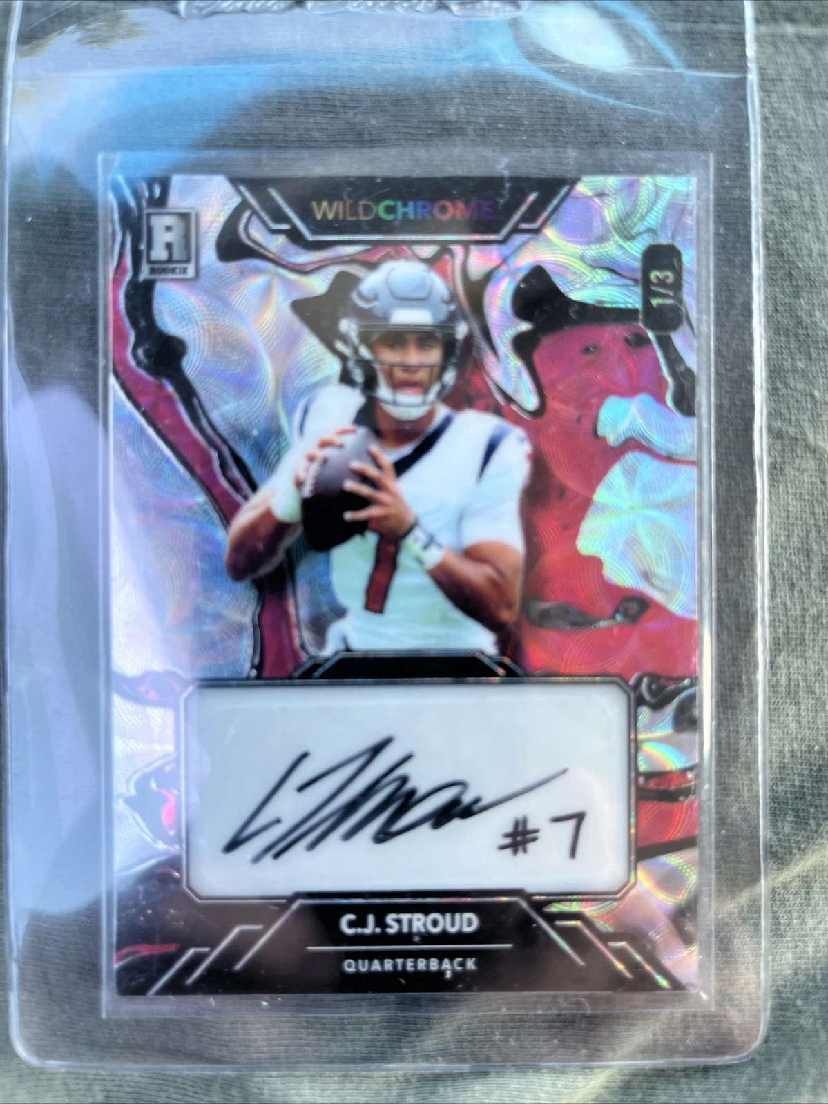 CJ Stroud Wild Card Wildchrome Pro-Look Hobby Wildpaint Autograph #WCPA Rainbow Foil-Rainbow  1/1