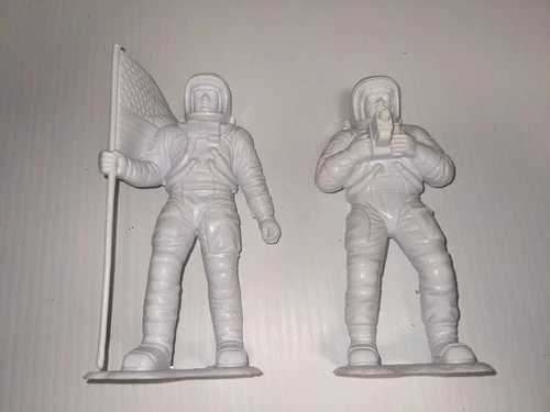 Louis Marx 1970's 6 Inch  Astronaut Figures Flag and Camera