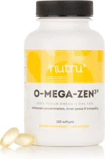 O-Mega-Zen3 Vegan Omega 3 DHA Supplement - 400 Mg DHA Essential Fatty Acids - Ca