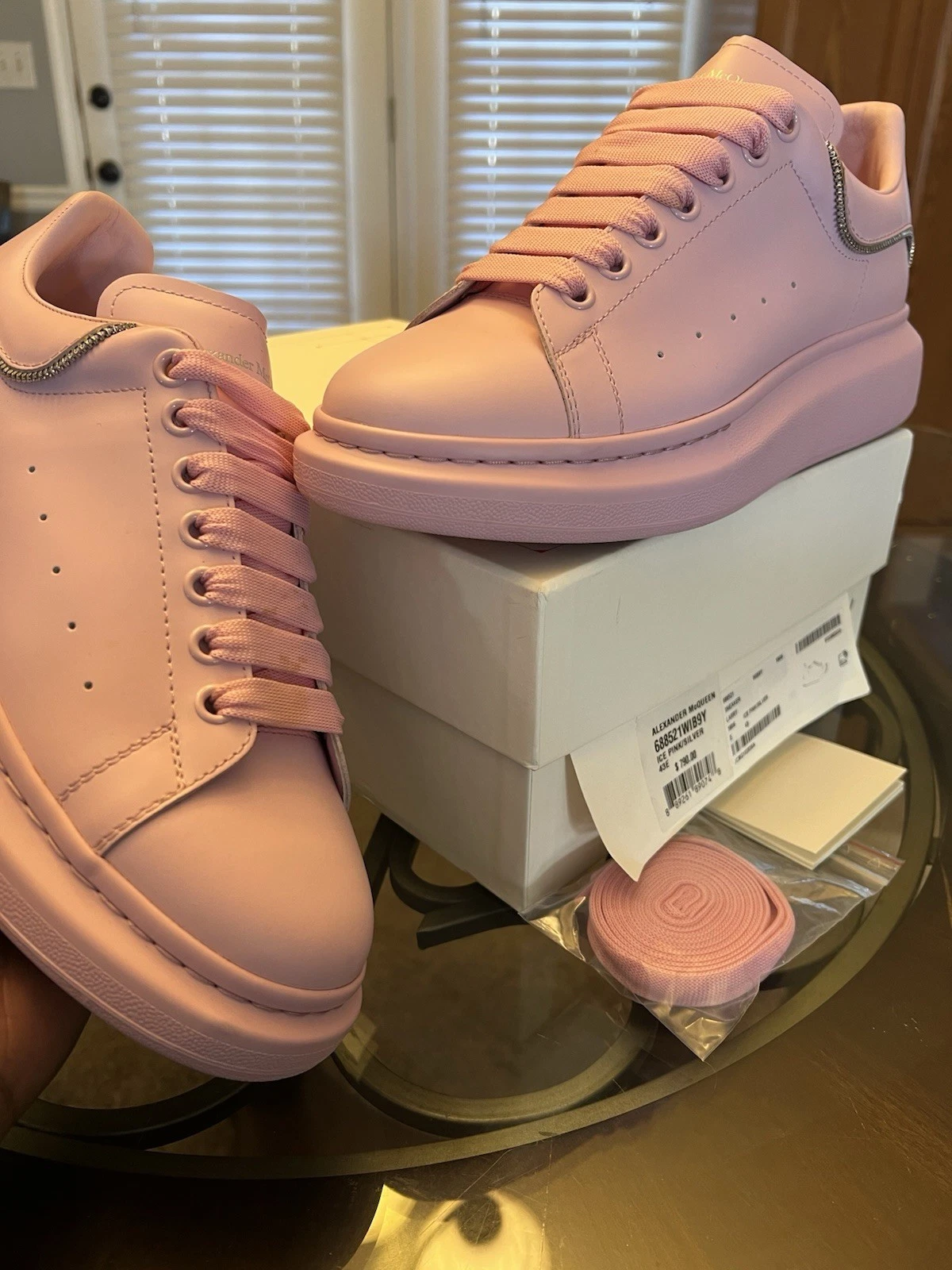 Alexander McQueen — Alexander McQueen Oversized Sneaker Zipper Tooth Ice Pink - Size 10 Eu 43