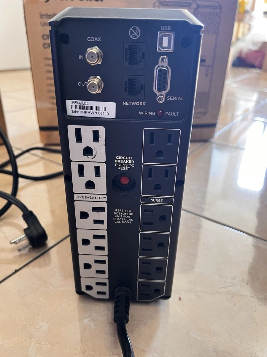 Genuine CyberPower CP1500AVRLCD3 900W UPS, NO BATTERIES