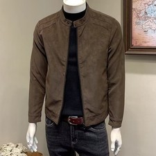 Slim Fit Men's Trendy Spring And Autumn Solid Color Handsome Casual Jacket Sho