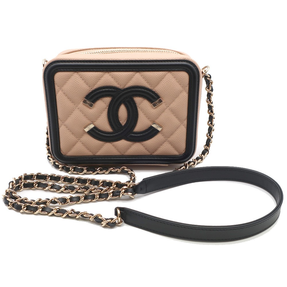 CHANEL CC Filigree Chain Shoulder Bag Coco Mark 29th 371868