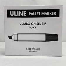 Uline S-14356 Jumbo pallet Permanent Markers 12 Pack Chisel Tip Black - NEW
